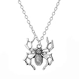 Neue Ankunft Minimalistische Spinne Anhänger Halskette Punk Rock Mode Kette Halskette Choker Gothic Männer Frauen Bijoux Schmuck-Altes Silb