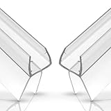 Balder 2 x 100cm Universal Premium Duschdichtung [Doppelpack - Ideale Dichtung für 6mm, 7mm und 8mm Glastür - Langlebige Duschkabinen Gummilippe - Einfach zuschneidbarer Schw