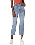 BCBGeneration Damen Straight Jeans mit funktionalen Taschen, Helles Indigoblau,