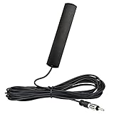 Bingfu Autoradio Antenne FM Scheibenantenne Universal FM Auto Antenne Patch Windschutzscheiben Paste mit Din Stecker 3M Verlängerungskabel für Fahrzeug Auto LKW SUV Radio Stereo Empfänger T