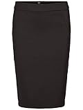 VERO MODA Damen VMVICTORIA HW Pencil Skirt NOOS Rock, Schwarz (Black), 36 (Herstellergröße: S)