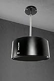 GURARI Inselhaube GCH I 237 50 BL, Umluft Inselhaube, Insel Dunstabzugshaube 50cm, Deckenhaube, 860m³/h, Schwarz, 3 Stufen, LED Beleuchtung,Timer,Ink