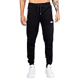 SMILODOX Herren Jogginghose Nightfall - Lange Hose im Slim fit mit Low Waist Bund und Tunnelzug, Größe:L, Color:Schw