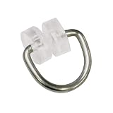 GARDINIA Rollringe, 20 Stück, Für Vorhangschienen/T-Schienen, Metall/Kunststoff, Silber/Transp