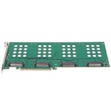 FastUU M.2-Erweiterungskarte, X16-Festplatten-Array-Erweiterungserweiterung für 2,5-Zoll-U.2-NVMe-SSD-SFF-8639-PCIe-Adap