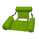 Luftkissen Sommer aufblasbare Gürtel Net Hängematte Faltbare Wasser Genuss Lounge Stuhl Floating Bett zum Schwimmen Strand Wasserpool Strapazierfähiges, weiches Material (Color : Light Green)