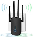 WLAN Repeater,1200Mbps WLAN Verstärker Dual-WLAN AC + N 867MBit/s 5,8GHz + 300 MBit/s 2,4GHz WiFi Extender WLAN Repeater mit LAN Port WiFi Repeater AP Router Modus Fur Großer Raum Villa G