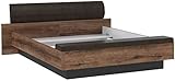 Furniture24 Bettgestelle Jacky 160 x 200 cm Schlammeiche Dekor Bett Ehebett Bettrahmen S