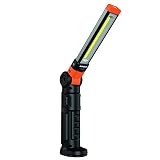 KUNZER PL-081.1 Orange COB-Arbeitslampe dimmbar – 300lm Lichtstärke, 10h Leuchtdauer – 180° schwenk- und drehb