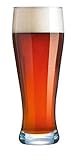 Arcoroc ARC 37111 Bayern Weizenbierglas, Bierglas, 690 ml, mit Füllstrich bei 0,5l, Glas, transparent, 6 Stück