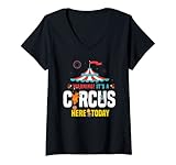 Damen Zirkus Karnevals Geburtstagsfeier T-Shirt mit V