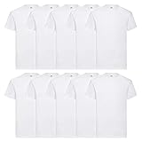 10 Stück Fruit of the Loom Heavy Cotton T-Shirts in Weiss, Grösse XXL