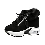 Huaya Laufschuhe Für Damen Casual Knöchelschuhe Runde Zehen Turnschuhe Baumwolle Gepolsterte Warme Schuhe Winter W