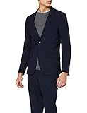 Find Herren Slim Fit Anzugjacke, Blau (Marineblau), 58R, Label: 48R