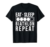 Eat Sleep Biathlon Schießen Langlaufen Biathlet Skilanglauf T-S