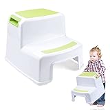 Zweistufiger Tritthocker,Kinderschemel,2-Stufen Schemel,Kleinkind Tritthocker,Hocker für Kinder, WC T