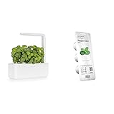 Click & Grow Smart Garden 3 Weiß 30 x 28 x 10 cm & Emsa M52608 Click & Grow Substratkapsel Pfefferminze, Nachfüllpackung für Smart Garden, 3er-S