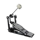 yaunli Schlagzeugpedal Schläger Bass Drum Beatter Fußpedal Trainer Single Step Tritt Pedal Schläger Percussion Instrument Fuß-Kick-Drum-Pedale (Farbe : Black, Size : 36x16cm)