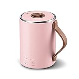 DALIZHAI777 Wasserkocher 35. 0ML Elektrischer Kochtopf Edelstahl Innere Dessert-Stewing-Maschine Multi-Kocher Gesundheit Erhaltungstopf Tragbare Wasserkocher Wasserkocher Klein (Color : Pink)