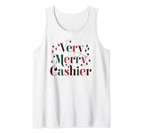 Retro Mitte des Jahrhunderts Moderne Weihnachten sehr fröhlich Kassierer Tank Top