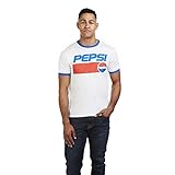 Pepsi Herren 1991 T-Shirt, Weiß (weiß/Royal Wry), L