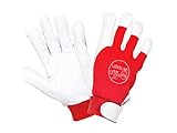 12 Paar Montagehandschuhe Leder Klettverschluss Arbeitshandschuhe 9,10(TECH-12) (9)