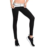 XJWJD Frauen Yogahosen Hohe Taille lang, Sportgamaschen, Stretchhosen, Taillenkontrolle, Leggings, weiche Fitnesshosen, Saunahosen for Frauen (Color : Black, Size : XL)