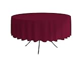 Aloha Tischdecke Tischtuch Tischtücher Tischwäsche Tischdekoration Tafeltuch Farbe und Größe wählbar (Weinrot / runden / Ø 100cm)