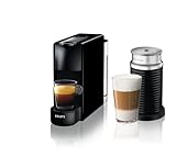 Krups Nespresso Essenza Mini XN1118 Kaffeekapselmaschine (1310 Watt, 0,7 Liter, 19 bar, inklusive Aeroccino Milchaufschäumer) schw