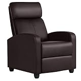 Yaheetech Gepolsterter Sessel Einzelsofa Relaxsessel Kunstleder Ruhesessel Fernsehsessel Cinemasessel Sofa B