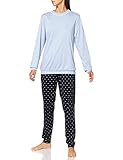 CALIDA Damen Night Lovers Bündchen Pyjamaset, Dark Lapis Blue, 44-46