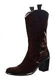 APART Fashion Stiefel Westernstiefel aus Veloursleder in Braun Gr. 42