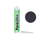 Profi Silikon Parasilico 310ml Kartusche Dichtstoff Sanitär, Küchenbereich, Innen-und Außen Bausilikon, Große Farbauswahl (5x Kartuschen, anthrazit RAL 7016)