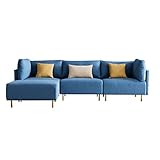 AMZOLNE Ecksofa mit Schlaffunktion Bequemes L-förmiges Sofa Wohnzimmer Möbel Dekoration Lounge Sessel Eckcouch,B