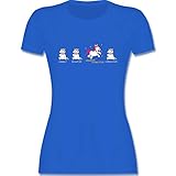 Beruf und Job Geschenke - Krankenschwester Einhorn - S - Royalblau - Geschenke für Krankenschwester - L191 - Tailliertes Tshirt für Damen und Frauen T-S