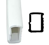 SN-TEC Universal Stahlzargendichtung, Türdichtung SNZ 1110, Breite: 10mm, Höhe: 16mm zum einstecken, Farbauswahl: Weiß/Grau (30 Meter, Weiß)