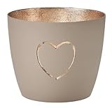 Gift Company Madras, Windlicht, M, Herz, Sandstone/G