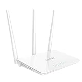 Tenda F3 300 Mbps Wireless Router, einfache Einrichtung, elterliche Kontrolle, Bandbreitensteuerung, WLAN-Zeitplan, mit 3 externen Antennen, Weiß