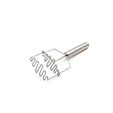 Kartoffelstampfer Silber Edelstahl-Kartoffelstampfer Hochwertiger Stampfer Gemüsestampfer Kartoffelpresse für Kartoffeln und Knollen-Gemüse Obst Sauerkraut hitzebeständig, antibakteriell 1 Stück