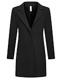 Zarlena Damen Mantel klassischer Female Trenchcoat Made in Italy Schwarz L