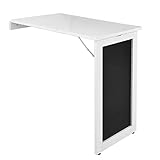 SoBuy® FWT20-W Wandtisch in weiß mit Tafel Klapptisch Esstisch Küchentisch Memoboard BHT: 50x76x75