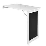 SoBuy® FWT20-W Wandtisch in weiß mit Tafel Klapptisch Esstisch Küchentisch Memoboard BHT: 50x76x75