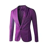 erthome1 Herren Sakko Blazer Lässige Einfarbig Blazerjacken Freizeitanzug Modern Slim Fit Sportlich Mantel Männer Elegante EIN Knopf Jacken fur Daily Business Party