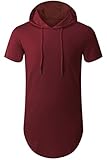 AIYINO Herren Hip Hop Langarm/Kurzarm Pullover Hoodies T-Shirt Gr. M, C8-W