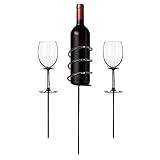 FUKIPRO Wine Stake - Wein Pflock 3-teilig, für 1 Weinflasche und 2 G