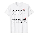 Sherlock Holmes Coded Stickman Merry Christmas T-S