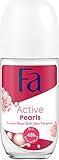 Fa Deo Roll-On Active Pearls mit frischem Rosen-Duft ohne Alkohol, 48h Schutz, 50