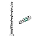 Terrassenschrauben 5 x 70 T-INOX - 500 Stück Edelstahl gehärtet C1, Torx 25 inkl. Edelstahl Bit - AISI 410