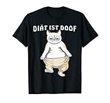 Katze Diät ist Doof Abnehmen Übergewicht Katzenbesitzer Dick T-S