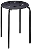 IKEA MARIUS Stapelhocker 45cm Sitzhöhe Stahl (schwarz)